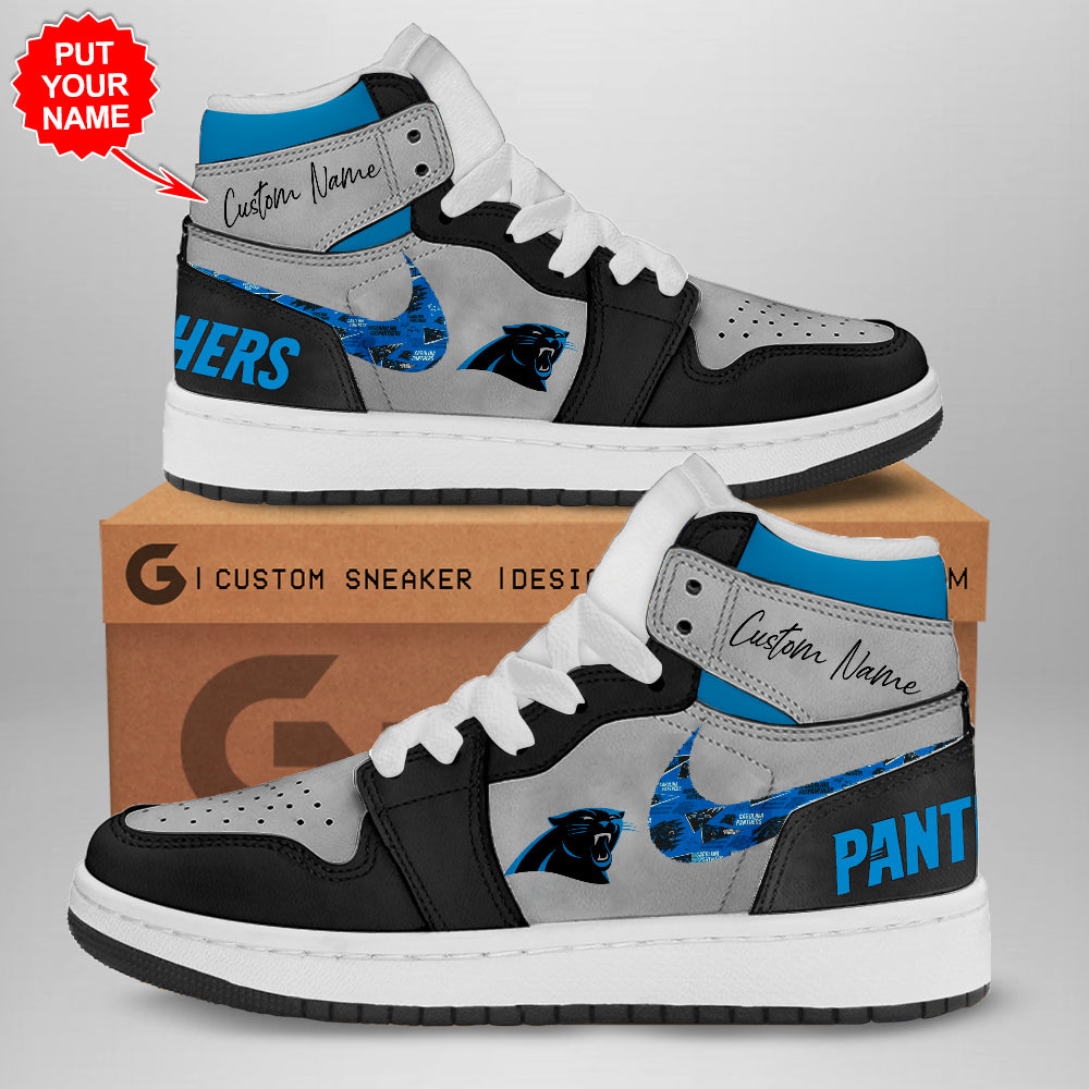 Ideafootwear Carolina Panthers AJ1 High Sneakers Shoes For Men And Women 3