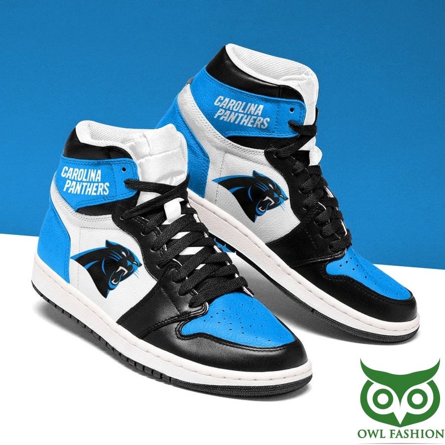 Ideafootwear Carolina Panthers AJ1 High Sneakers Shoes For Men And Women 12