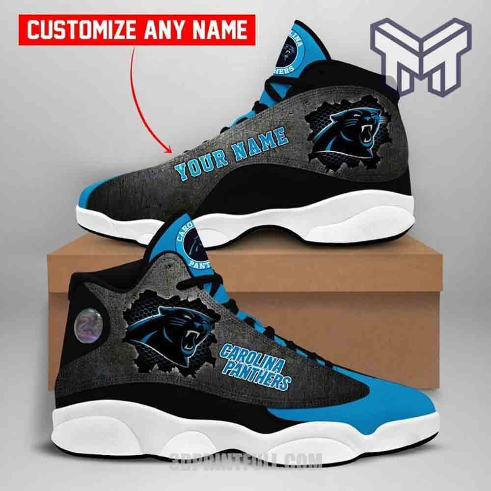 Ideafootwear Carolina Panthers AJ13 Sneakers Shoes For Men And Women 1