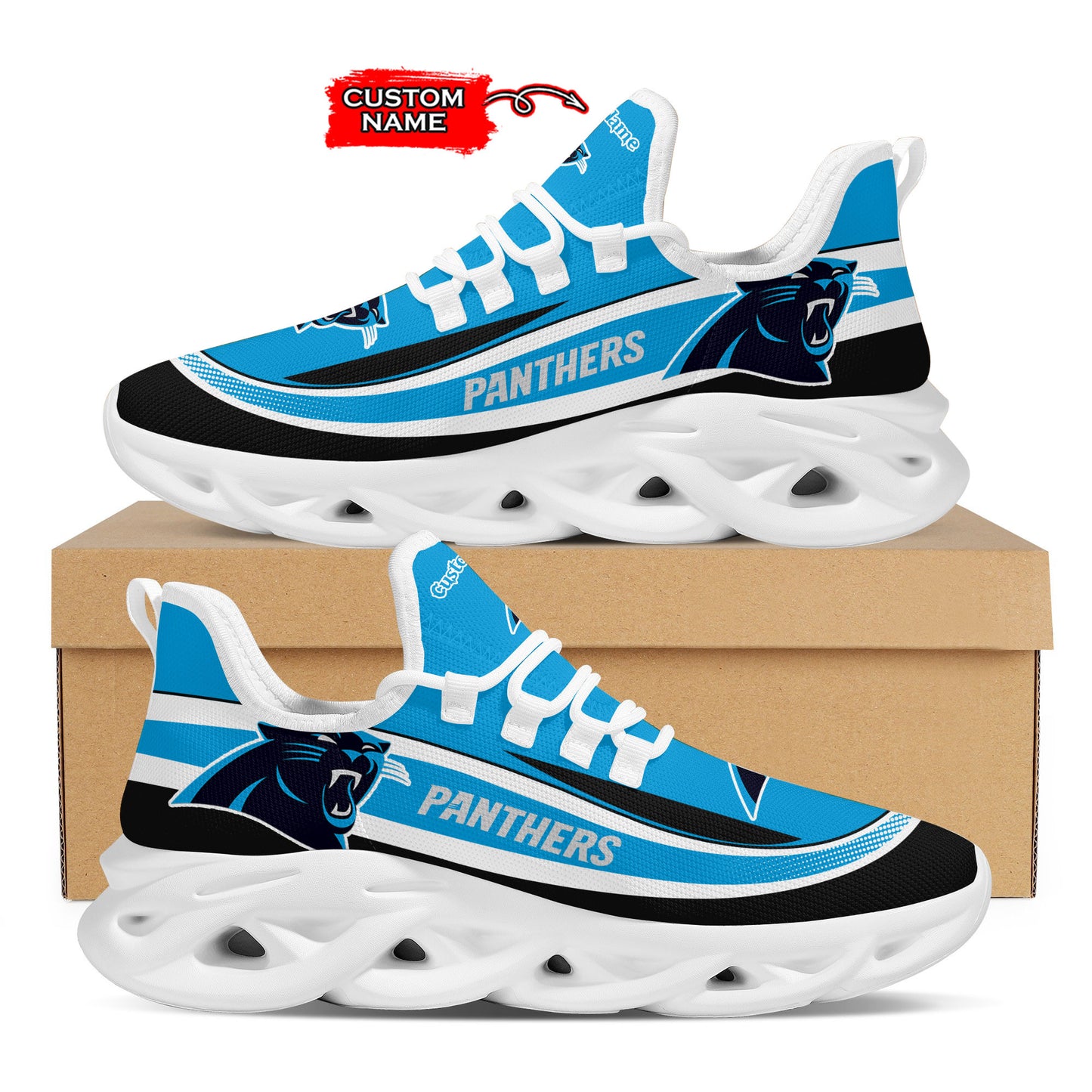 Ideafootwear Carolina Panthers Max Soul Shoes Sneakers For Men And Women 42
