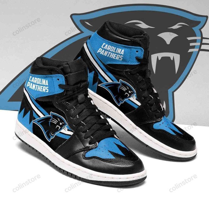 Ideafootwear Carolina Panthers NFL AJ1 High Sneakers Shoes For Men And Women 6