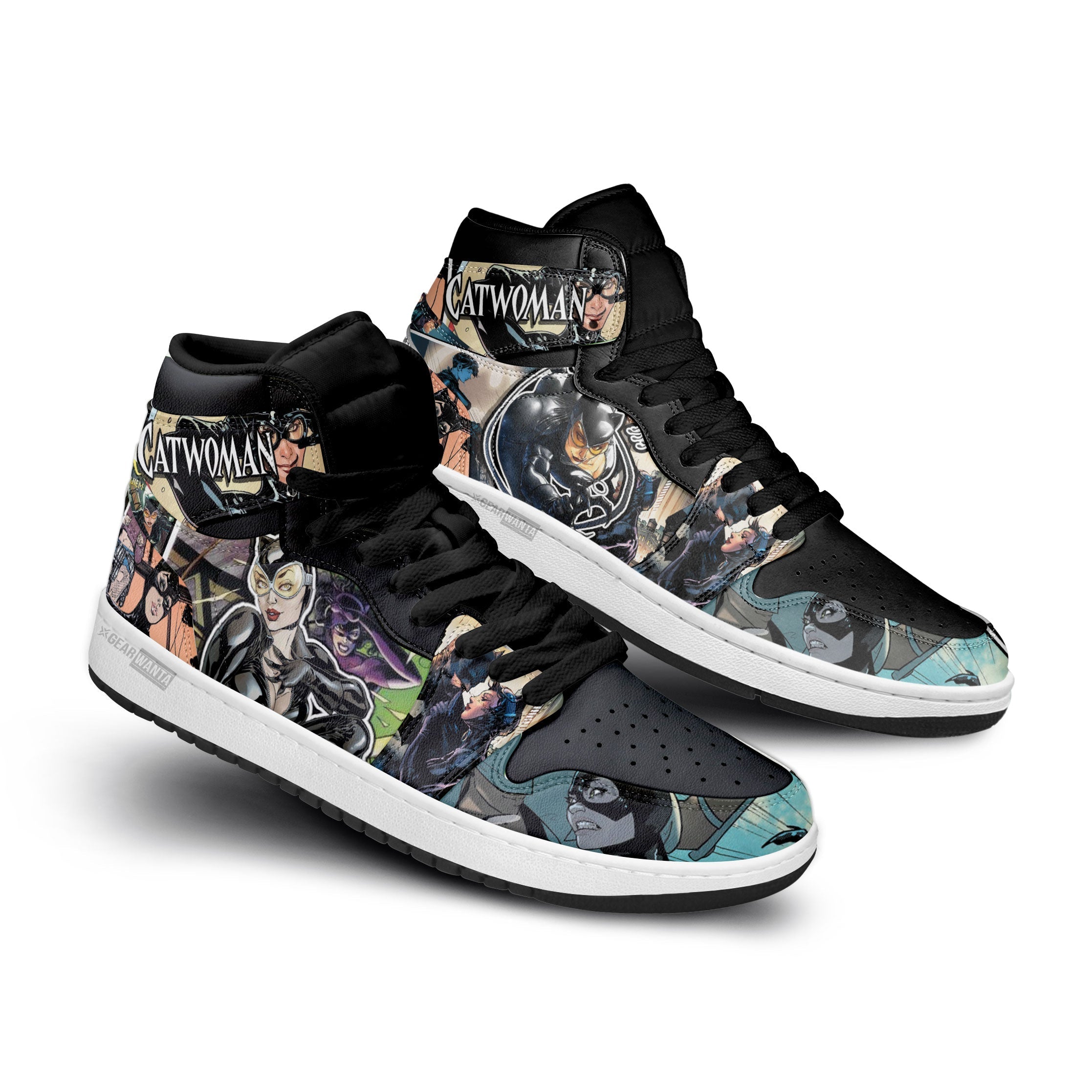 Ideafootwear Catwoman AJ1 High Sneakers Shoes For Men And Women 3