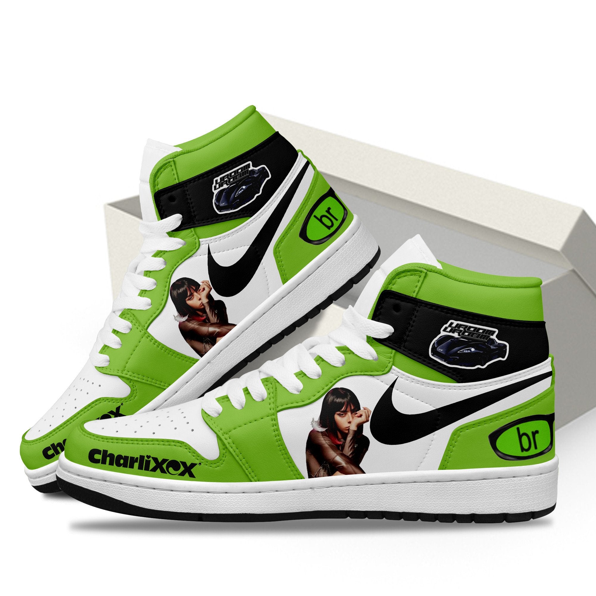 Ideafootwear Charli XCX AJ1 High Sneakers Shoes For Men And Women 2