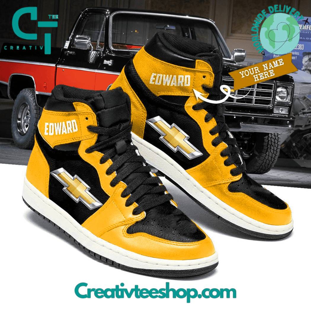 Ideafootwear Chevrolet AJ1 High Sneakers Shoes For Men And Women 1