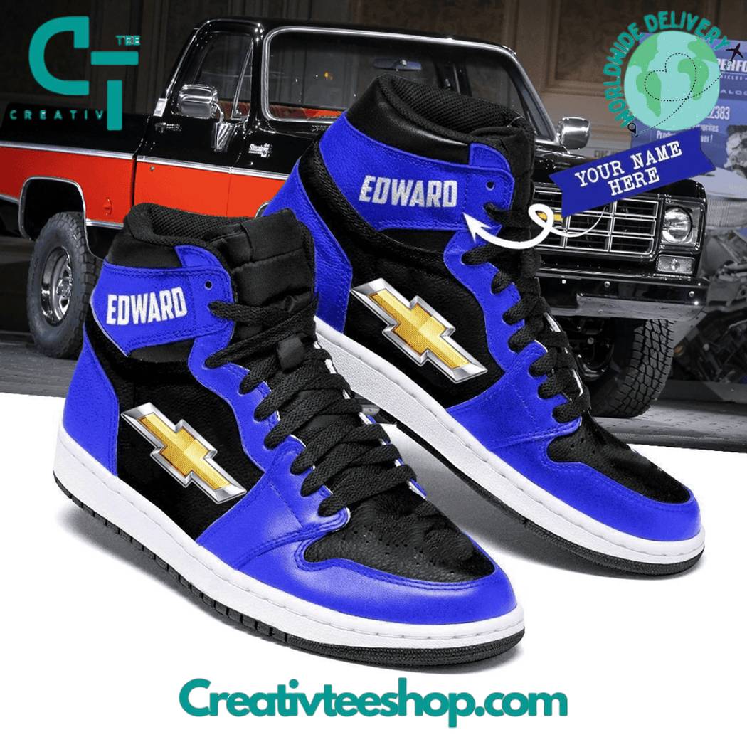 Ideafootwear Chevrolet AJ1 High Sneakers Shoes For Men And Women 2