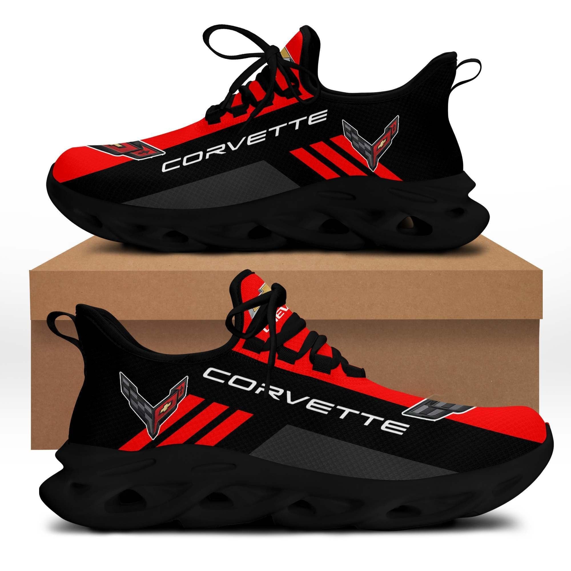 Ideafootwear Chevrolet Corvette Max Soul Shoes Sneakers For Men And Women 4