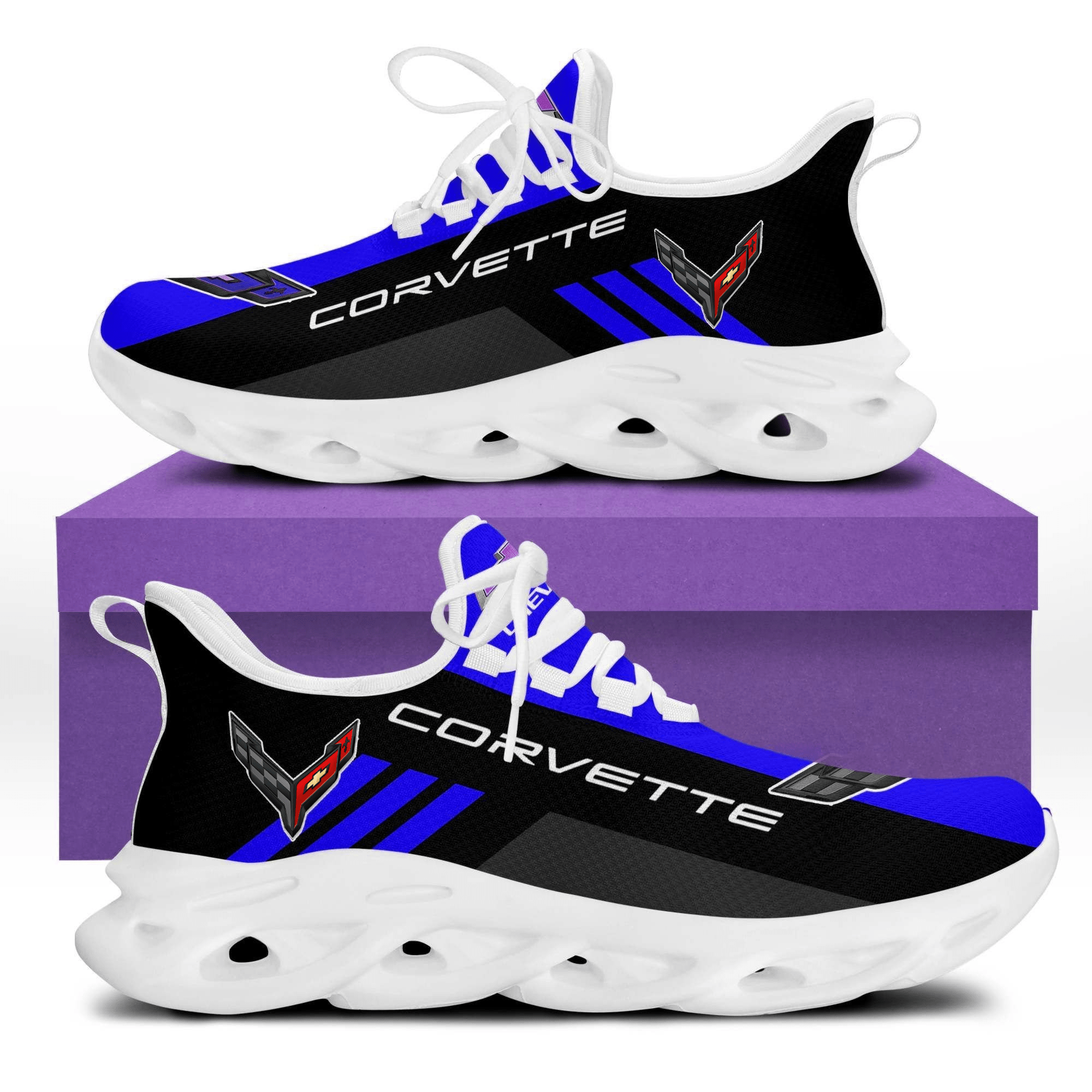 Ideafootwear Chevrolet Corvette Max Soul Shoes Sneakers For Men And Women 1