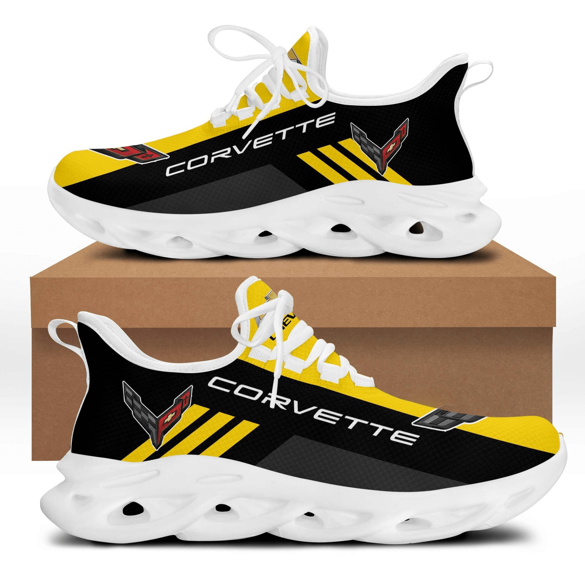 Ideafootwear Chevrolet Corvette Max Soul Shoes Sneakers For Men And Women 2