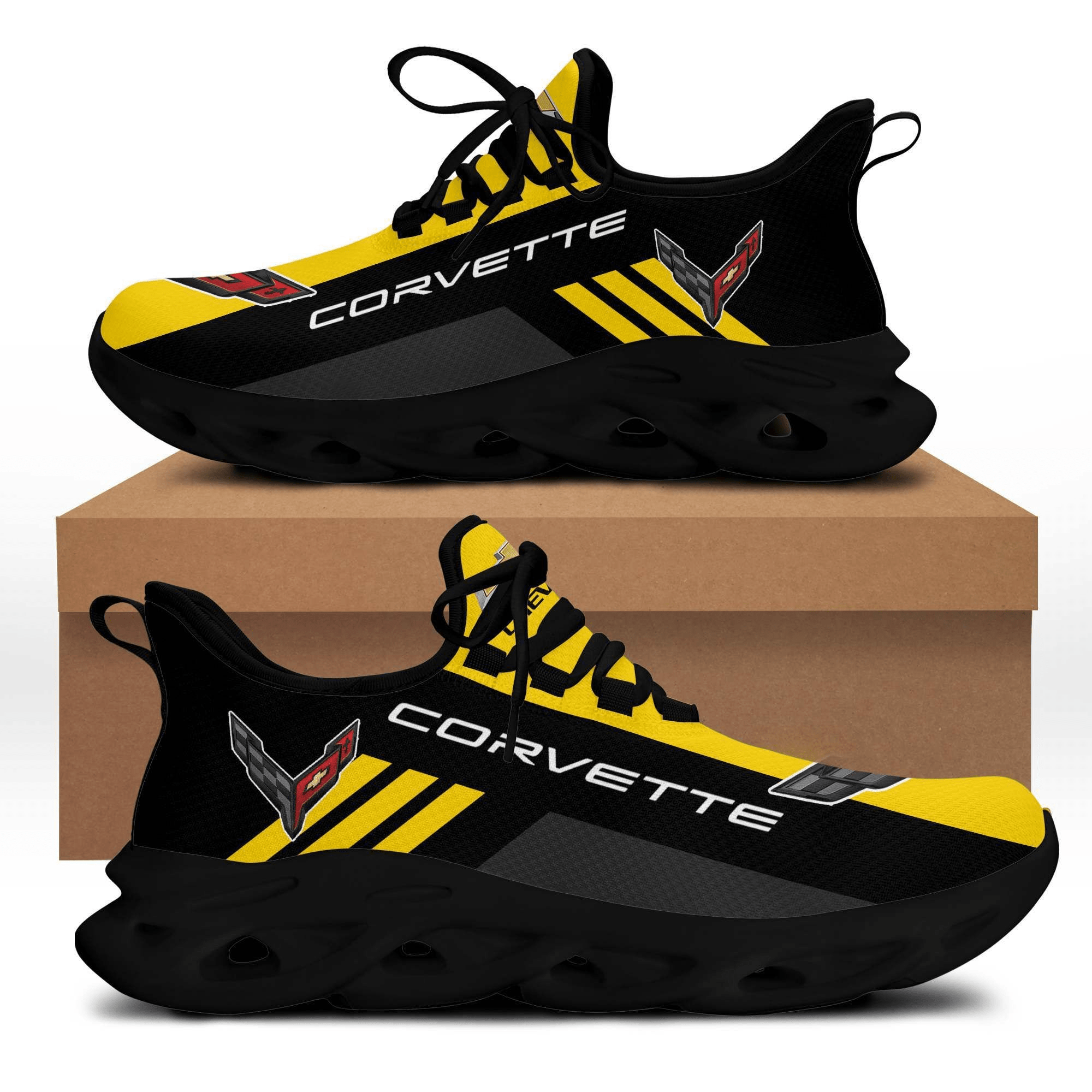 Ideafootwear Chevrolet Corvette Max Soul Shoes Sneakers For Men And Women 2