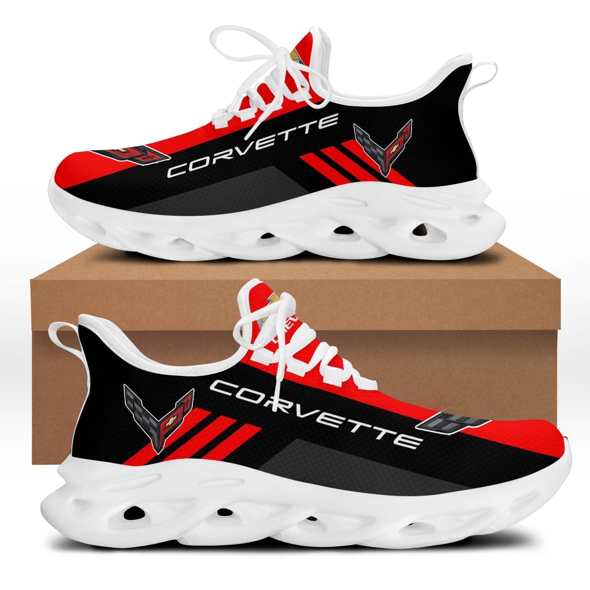 Ideafootwear Chevrolet Corvette Max Soul Shoes Sneakers For Men And Women 4