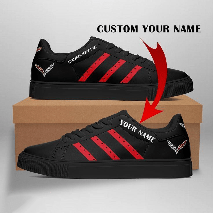 Ideafootwear Chevrolet Corvette Skate Stan Shoes Sneakes For Men And Women 1