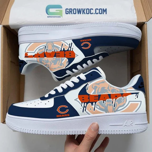 Ideafootwear Chicago Bear Air Low-Top Sneakers Shoes For Men And Women 1
