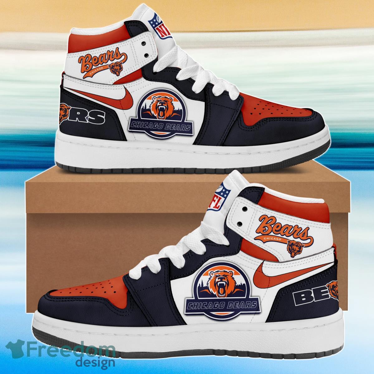 Ideafootwear Chicago Bears AJ1 High Sneakers Shoes For Men And Women 9