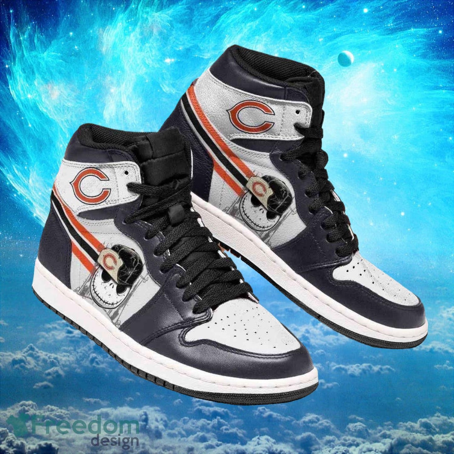 Ideafootwear Chicago Bears AJ1 High Sneakers Shoes For Men And Women 8