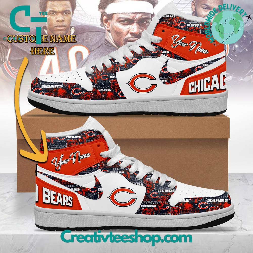 Ideafootwear Chicago Bears AJ1 High Sneakers Shoes For Men And Women 5