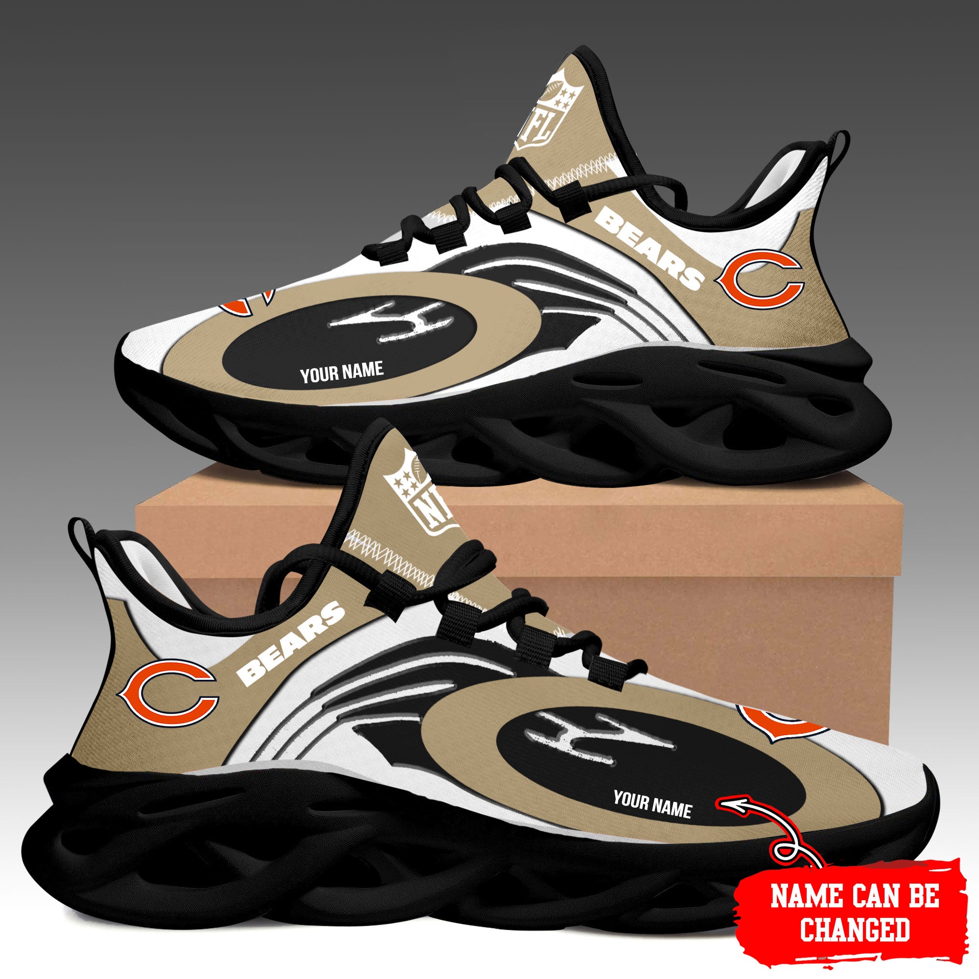 Ideafootwear Chicago Bears Max Soul Shoes Sneakers For Men And Women 42