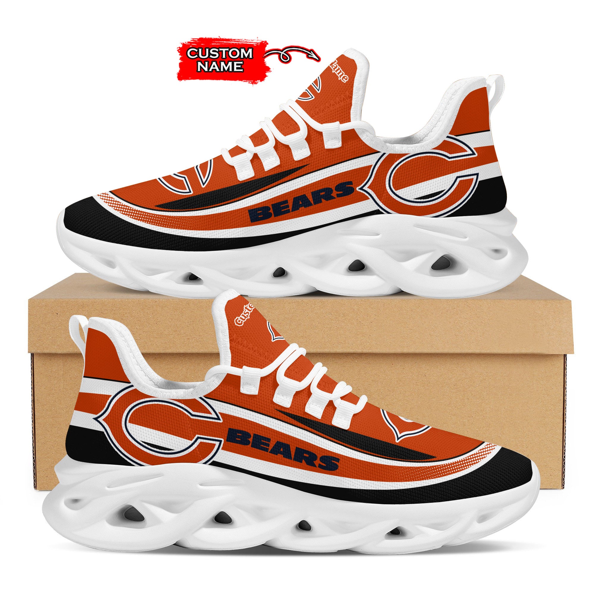 Ideafootwear Chicago Bears Max Soul Shoes Sneakers For Men And Women 65