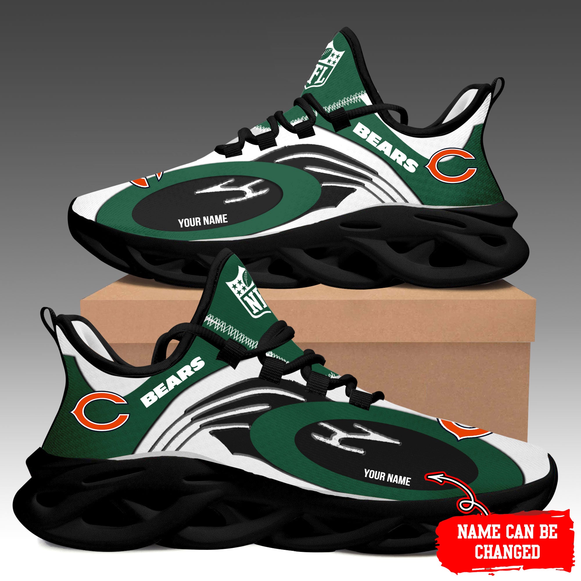 Ideafootwear Chicago Bears Max Soul Shoes Sneakers For Men And Women 41