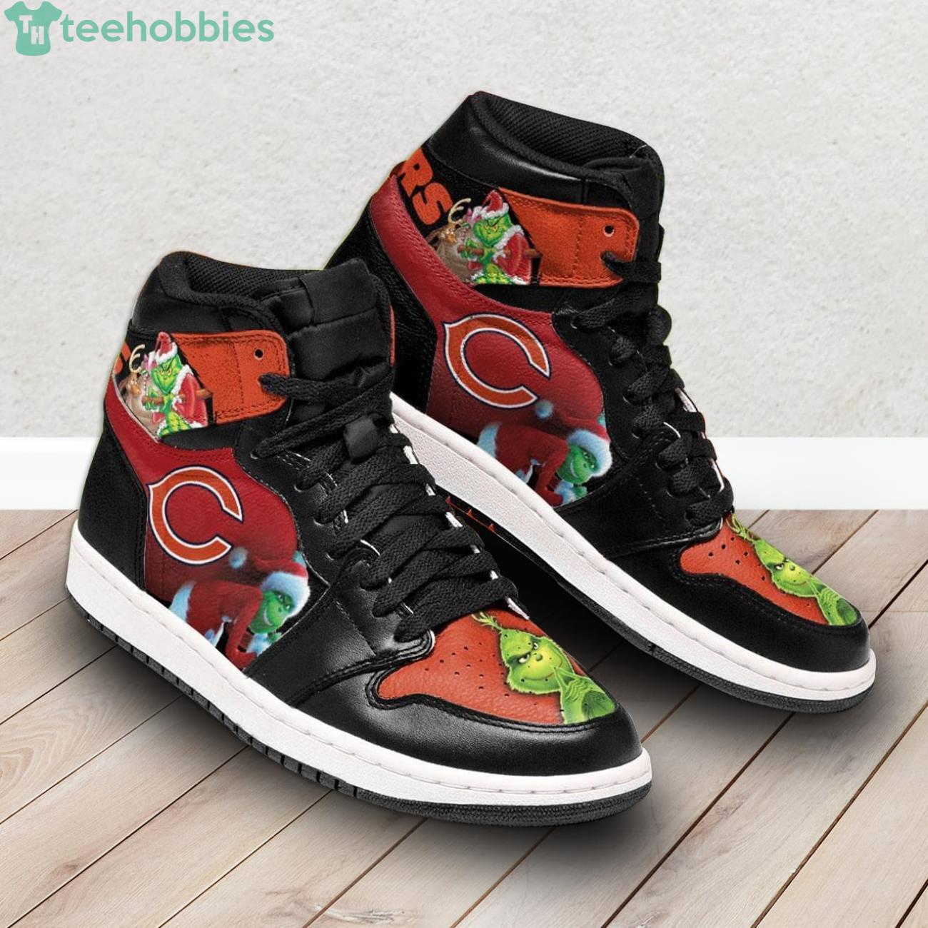 Ideafootwear Chicago Bears NFL AJ1 High Sneakers Shoes For Men And Women 4
