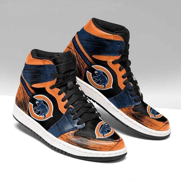Ideafootwear Chicago Bears NFL AJ1 High Sneakers Shoes For Men And Women 7