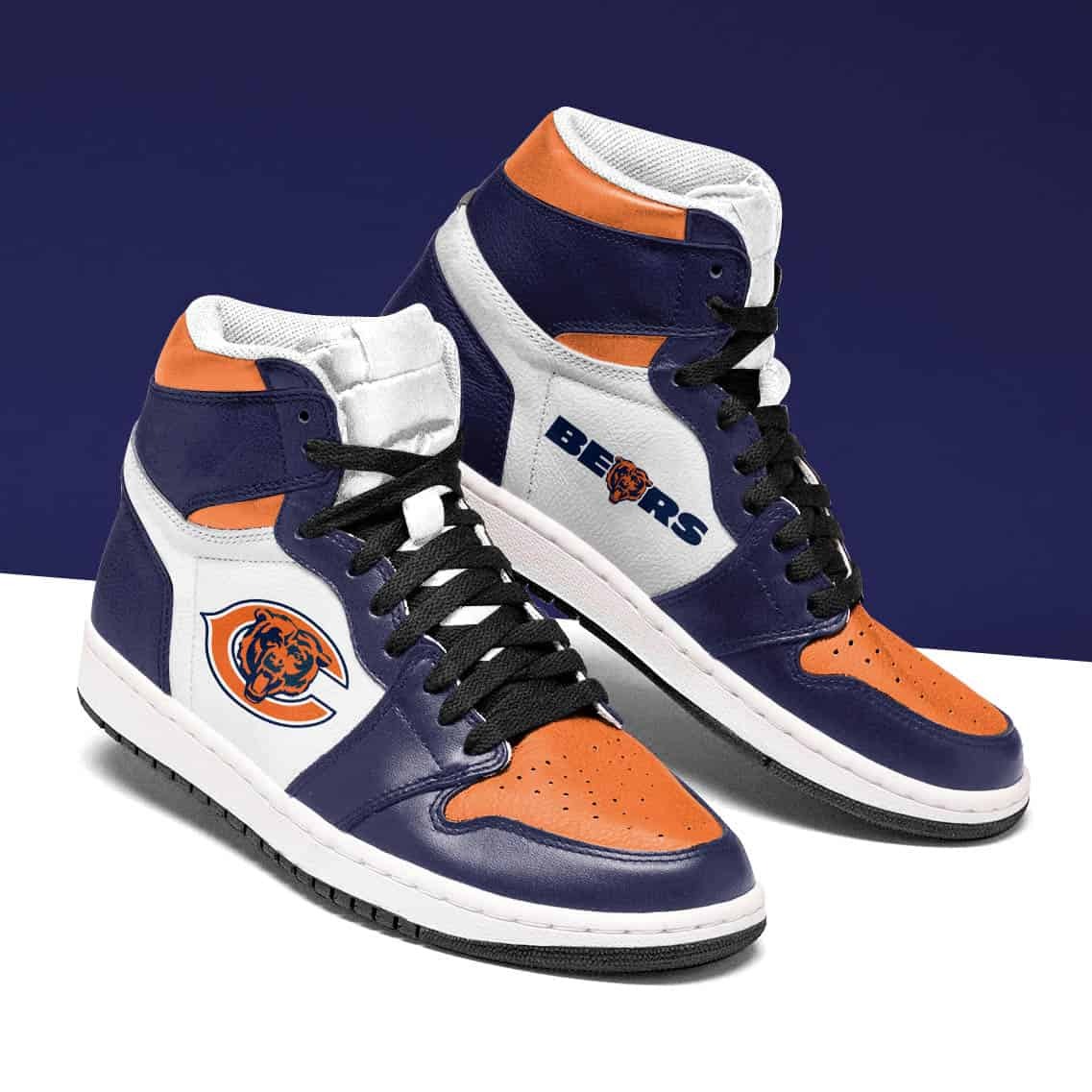 Ideafootwear Chicago Bears NFL AJ1 High Sneakers Shoes For Men And Women 5