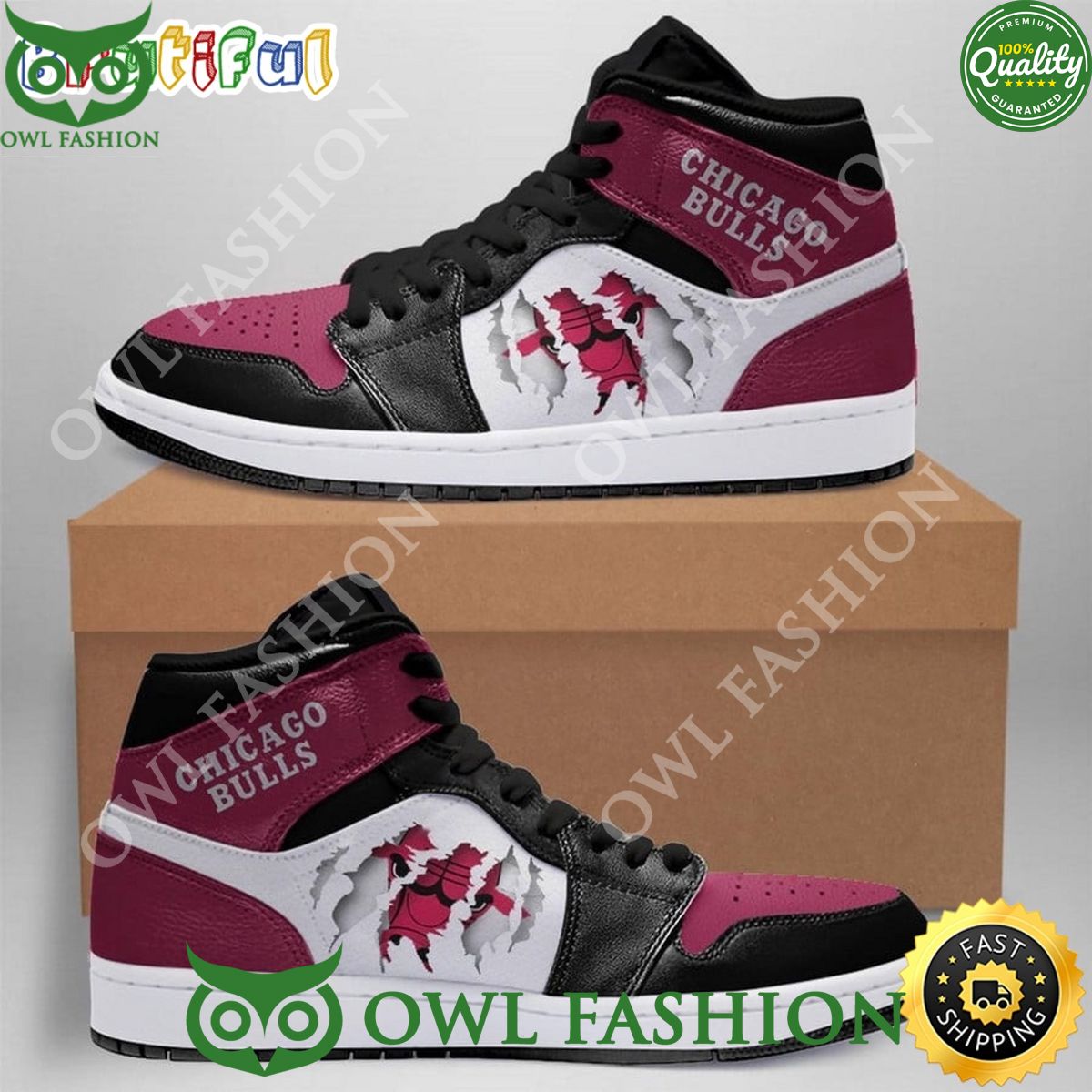 Ideafootwear Chicago Bulls AJ1 High Sneakers Shoes For Men And Women 7