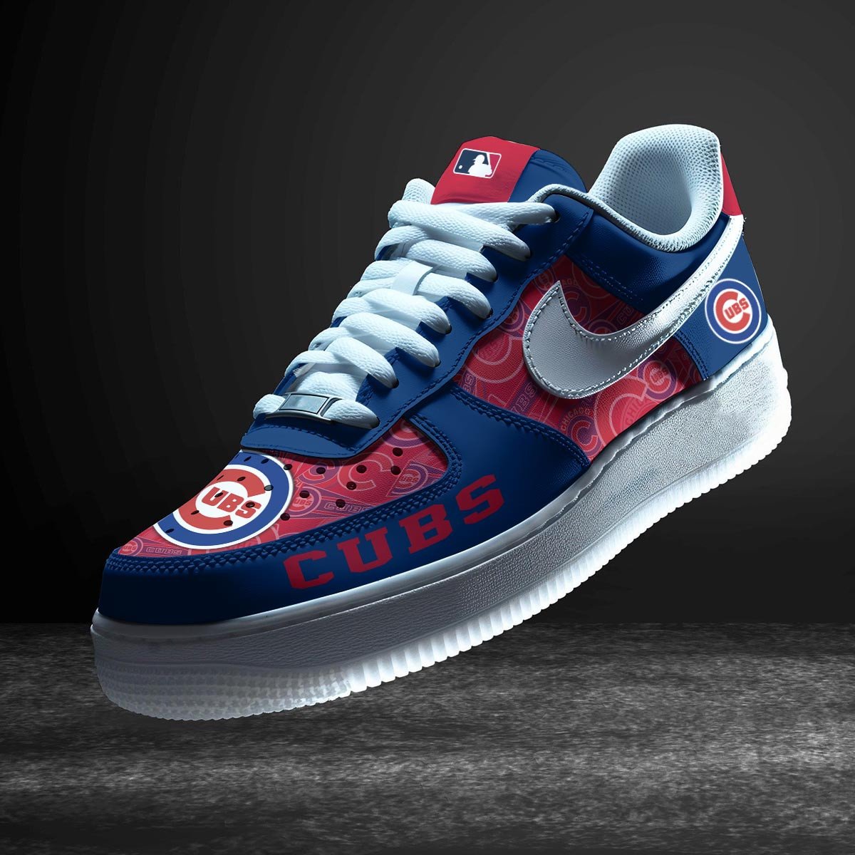 Ideafootwear Chicago Cubs Air Low-Top Sneakers Shoes For Men And Women 5