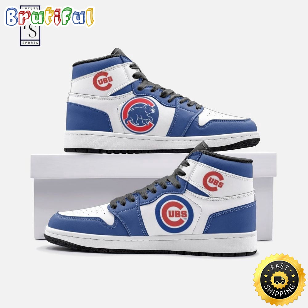 Ideafootwear Chicago Cubs MLB AJ1 High Sneakers Shoes For Men And Women 5