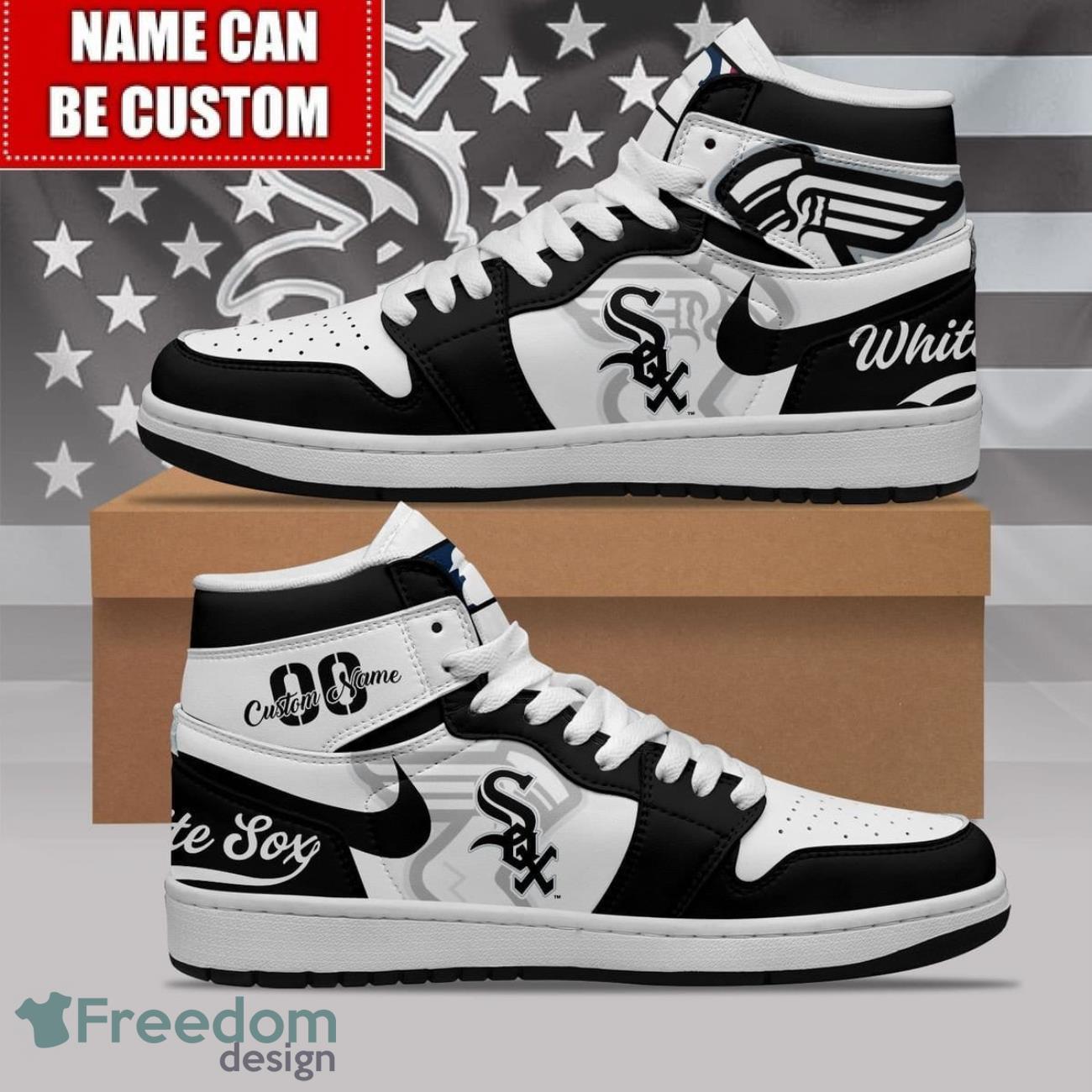 Ideafootwear Chicago White Sox AJ1 High Sneakers Shoes For Men And Women 1