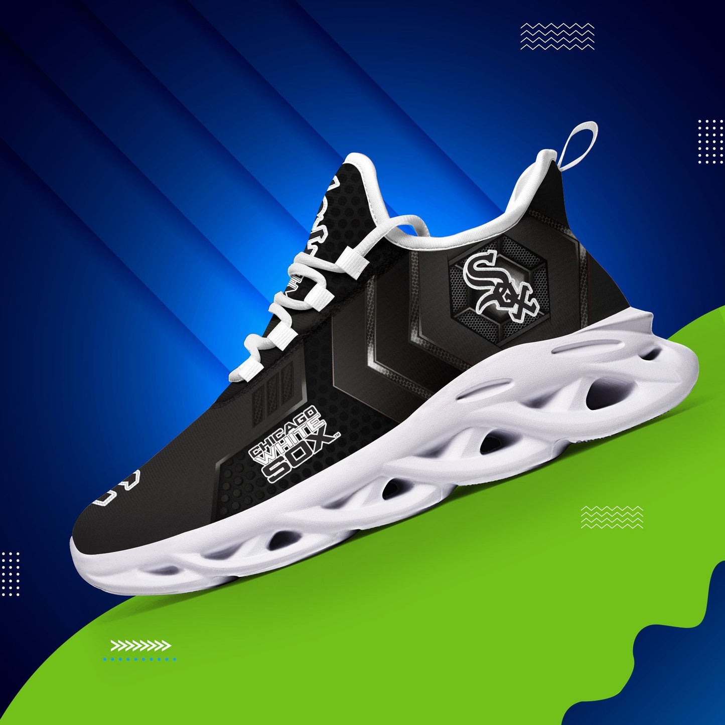 Ideafootwear Chicago White Sox Max Soul Shoes Sneakers For Men And Women 1