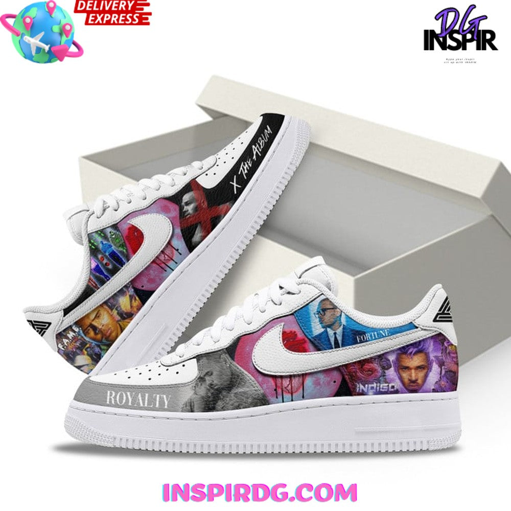 Ideafootwear Chris Brown Air Low-Top Sneakers Shoes For Men And Women 2