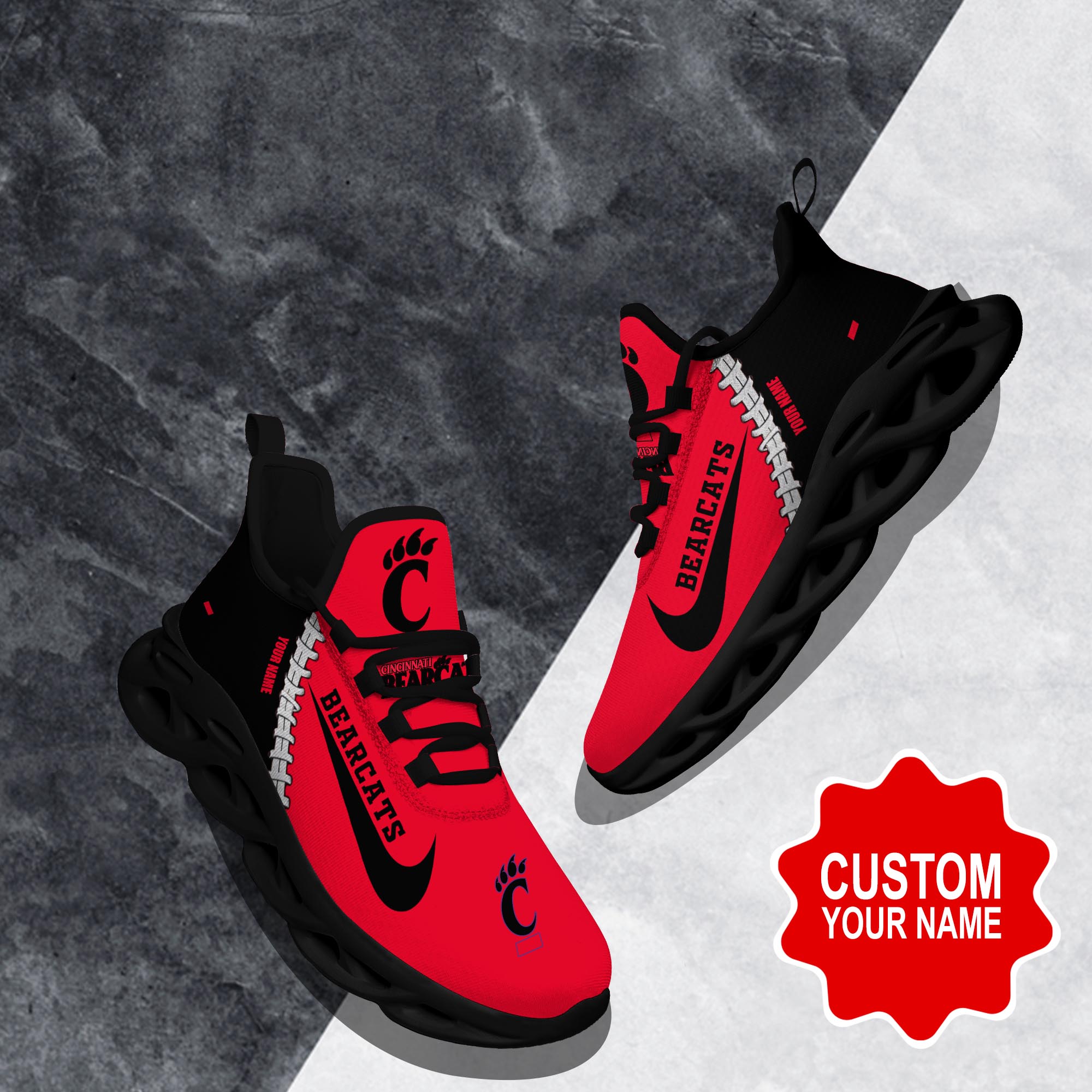Ideafootwear Cincinnati Bearcats Max Soul Shoes Sneakers For Men And Women 1
