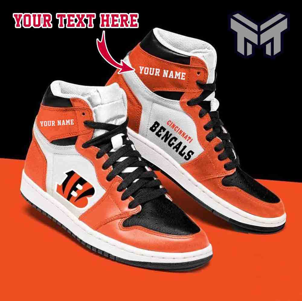 Ideafootwear Cincinnati Bengals AJ1 High Sneakers Shoes For Men And Women 3