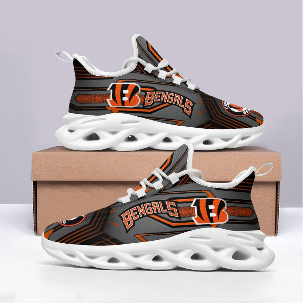 Ideafootwear Cincinnati Bengals Max Soul Shoes Sneakers For Men And Women 35