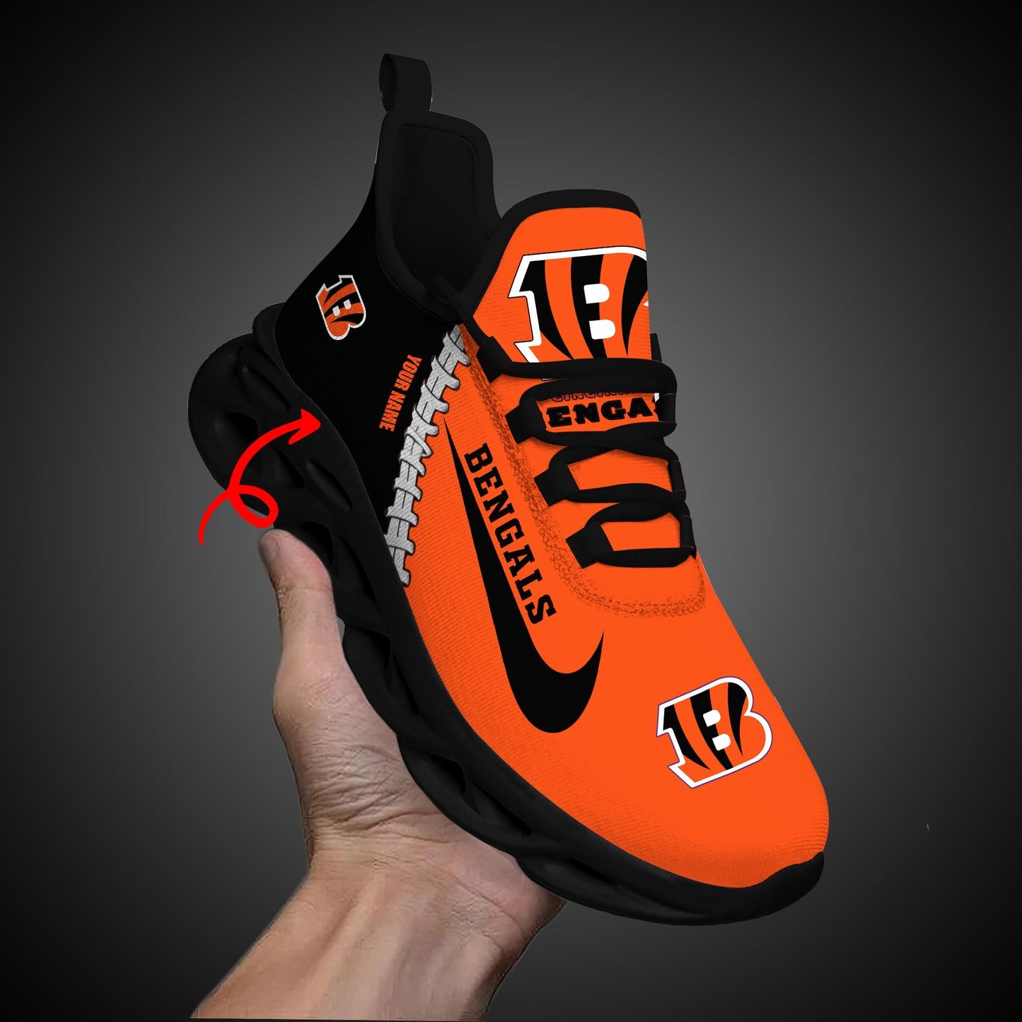 Ideafootwear Cincinnati Bengals Max Soul Shoes Sneakers For Men And Women 62