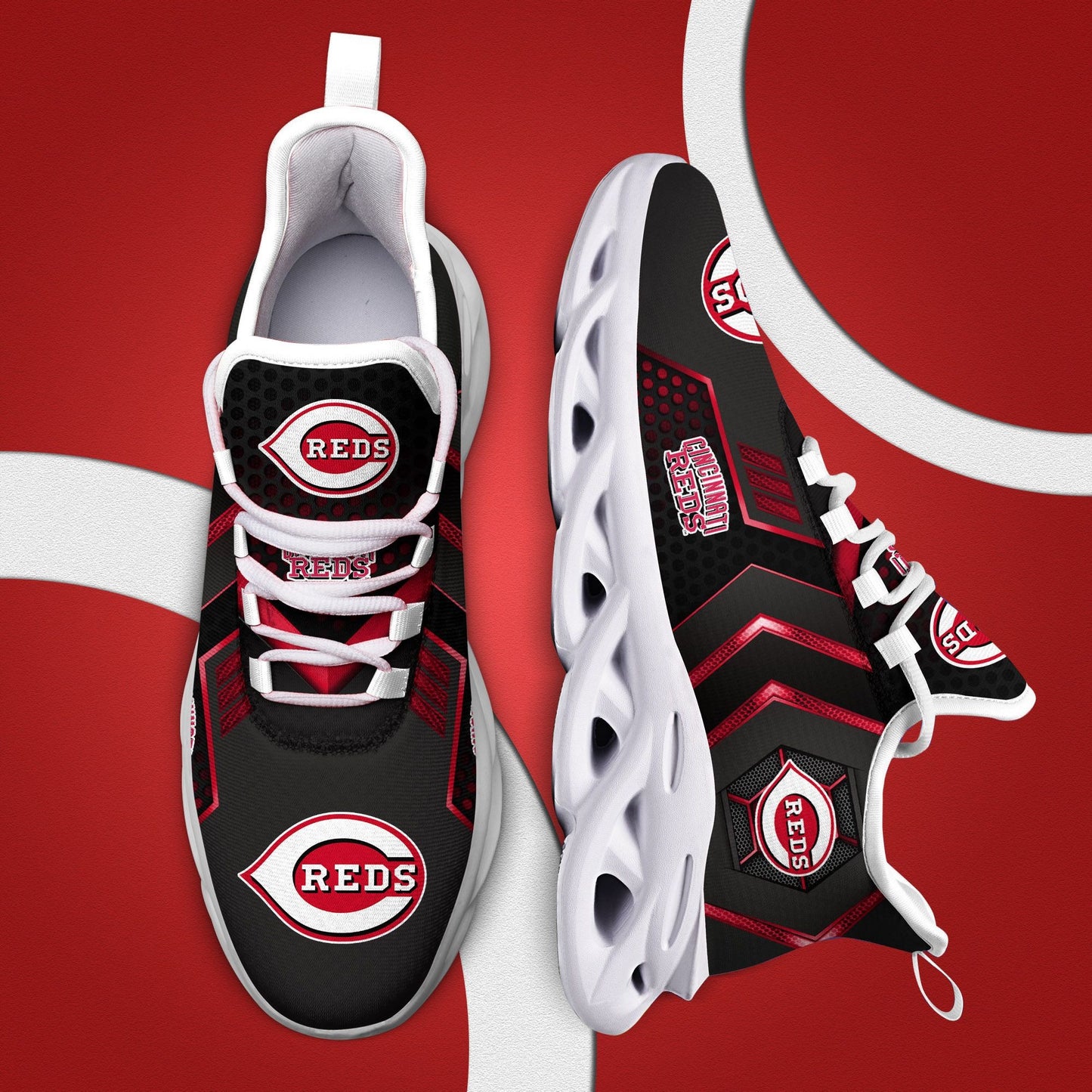 Ideafootwear Cincinnati Reds Max Soul Shoes Sneakers For Men And Women 1