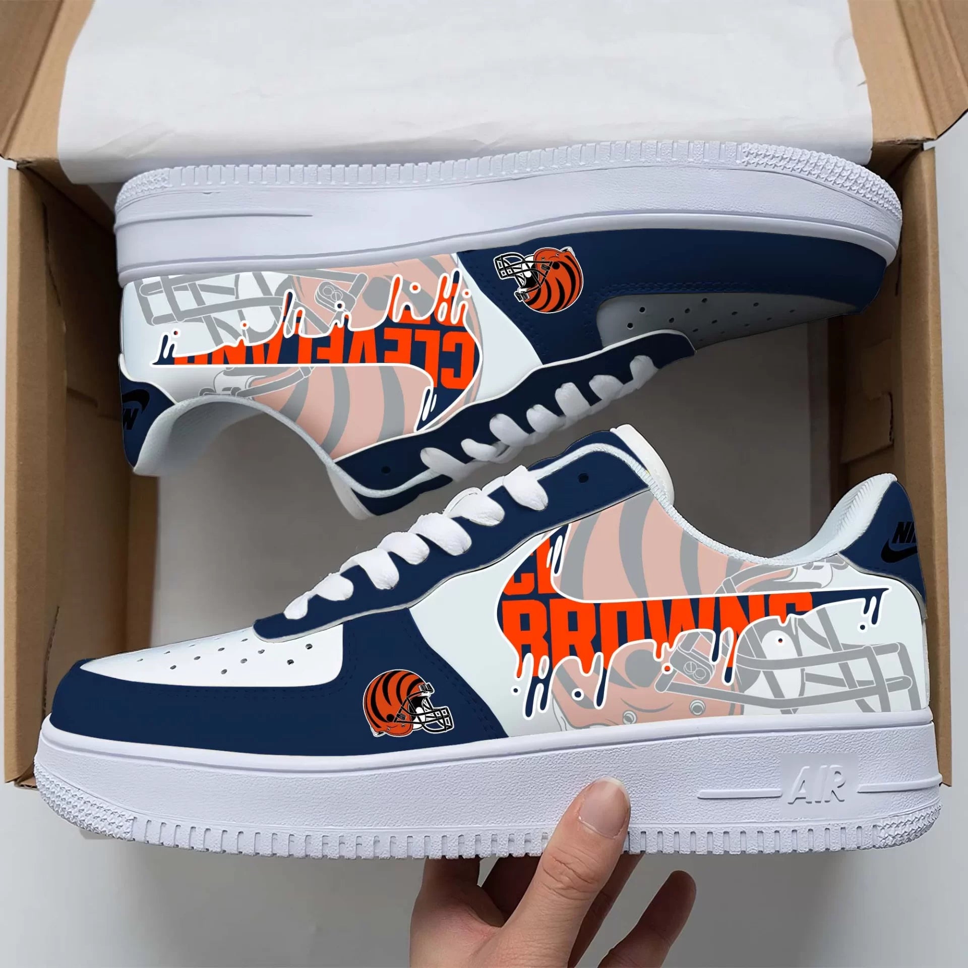 Ideafootwear Cleveland Browns Air Low-Top Sneakers Shoes For Men And Women 12