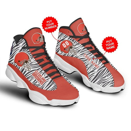 Ideafootwear Cleveland Browns AJ13 Sneakers Shoes For Men And Women 4
