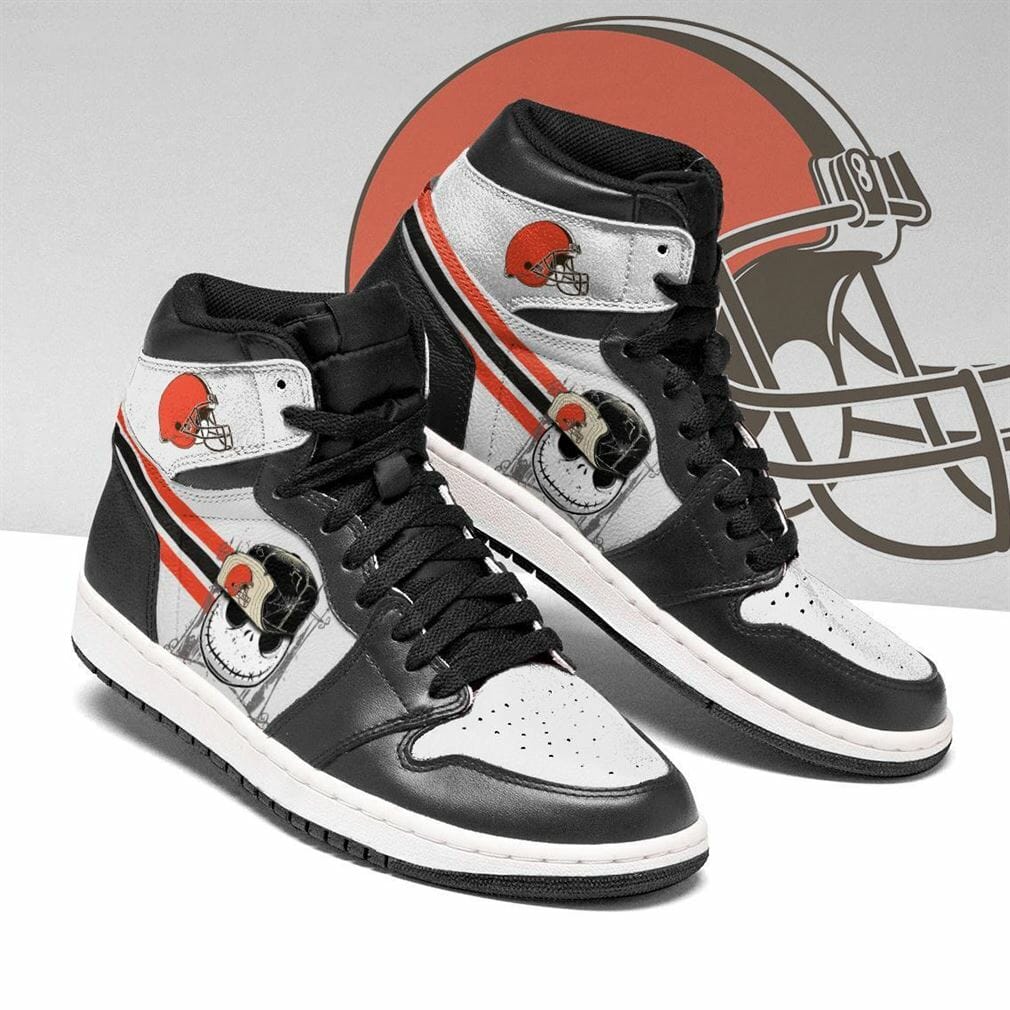 Ideafootwear Cleveland Browns NFL AJ1 High Sneakers Shoes For Men And Women 5