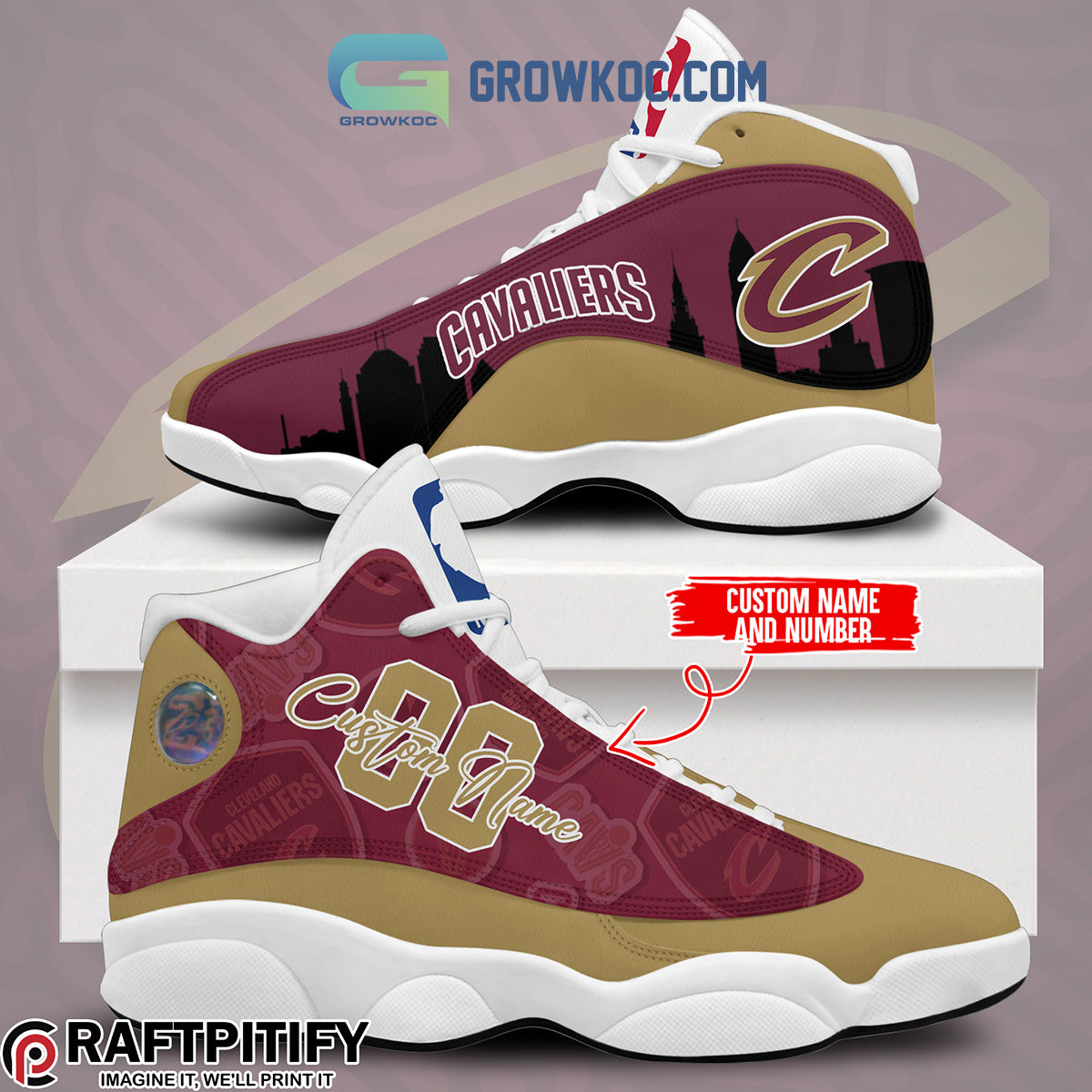 Ideafootwear Cleveland Cavaliers AJ13 Sneakers Shoes For Men And Women 3