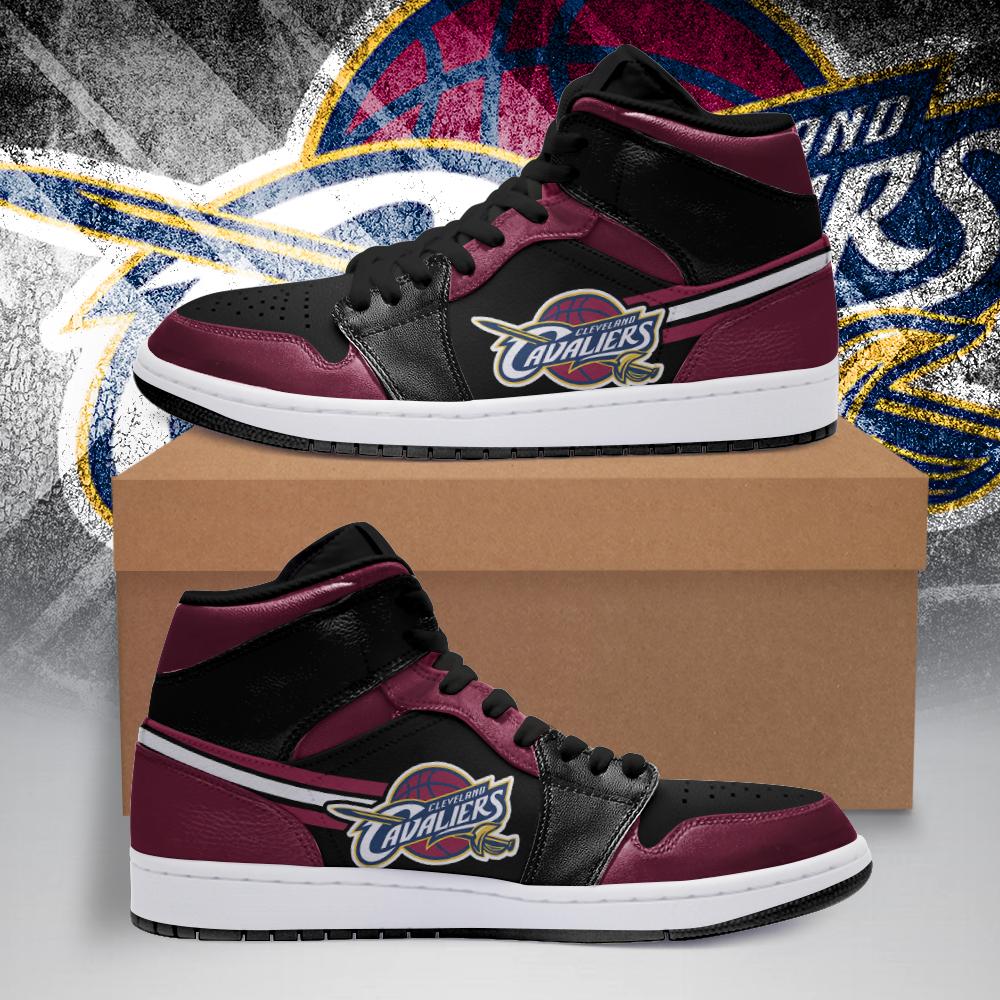 Ideafootwear Cleveland Cavaliers NBA AJ1 High Sneakers Shoes For Men And Women 3