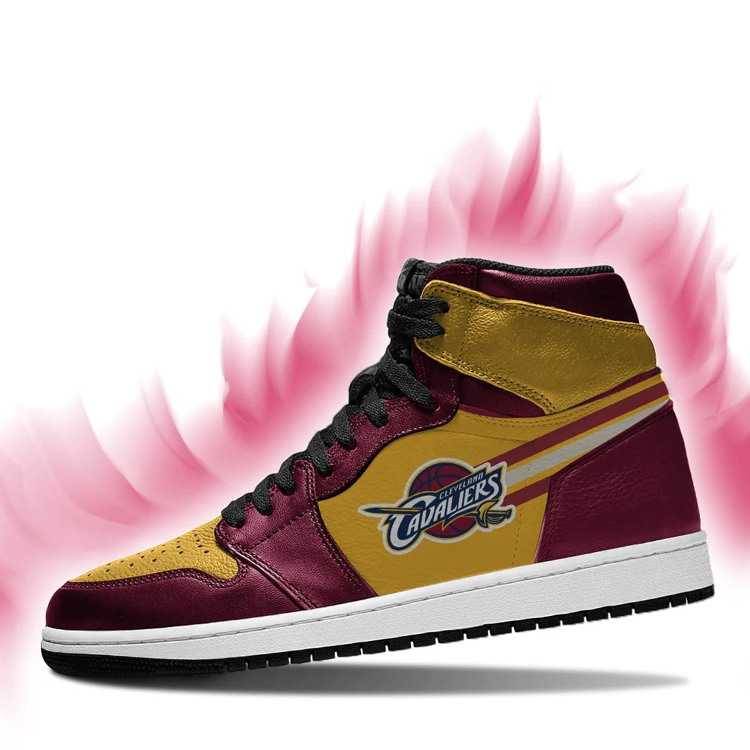 Ideafootwear Cleveland Cavaliers NBA AJ1 High Sneakers Shoes For Men And Women 2