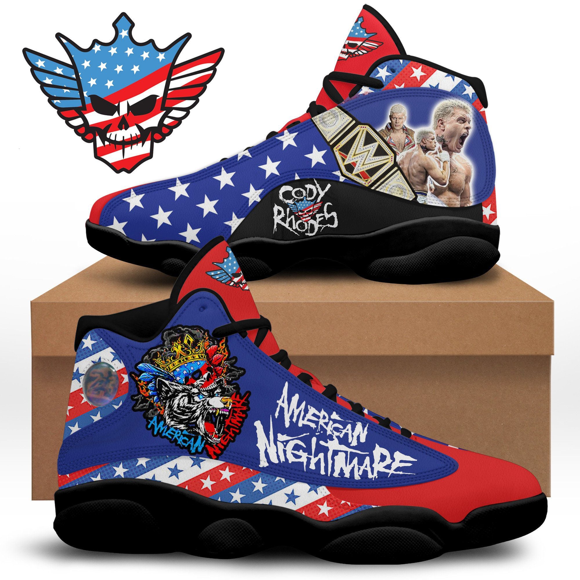 Ideafootwear Cody Rhodes AJ13 Sneakers Shoes For Men And Women 1
