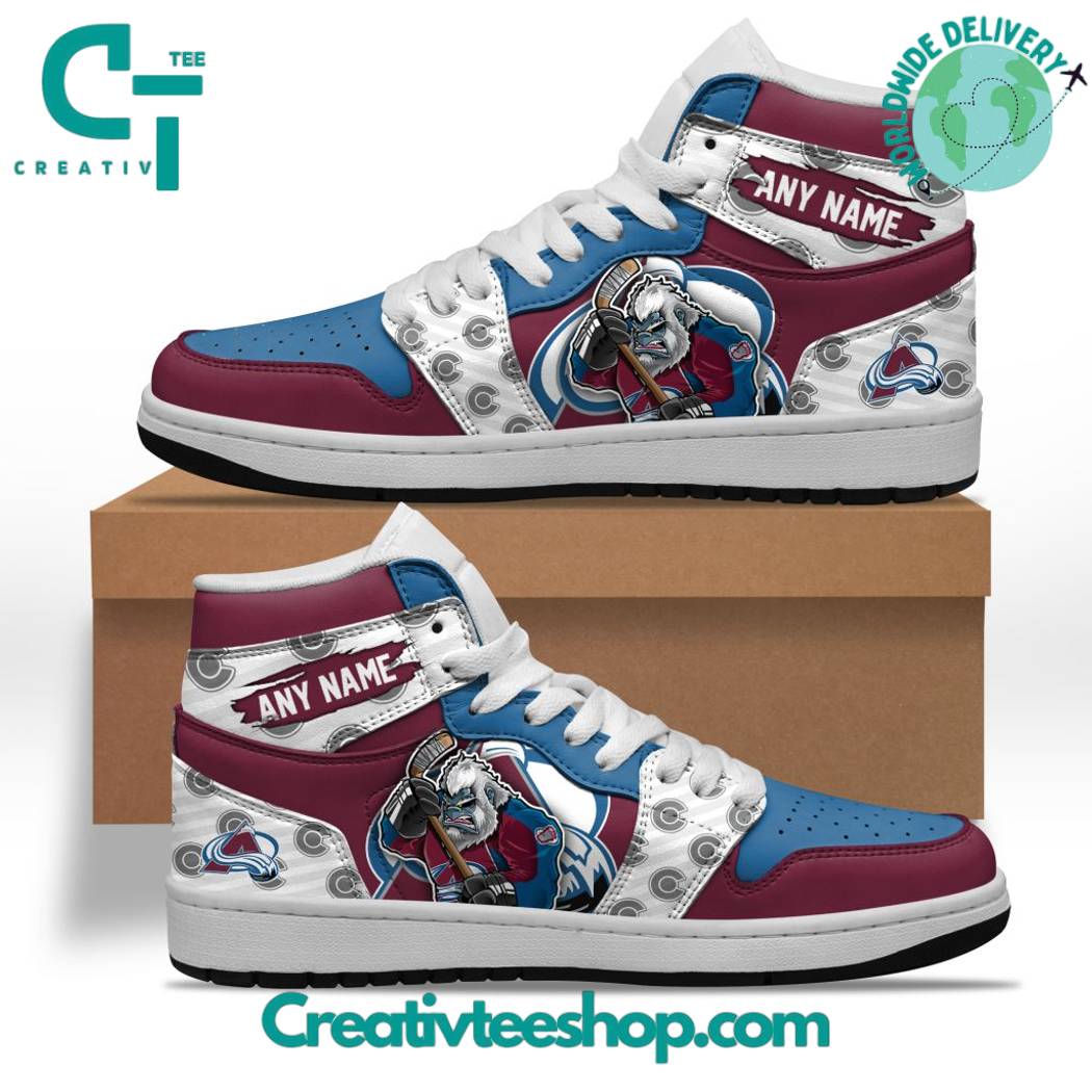 Ideafootwear Colorado Avalanche AJ1 High Sneakers Shoes For Men And Women 1