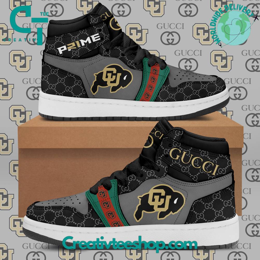 Ideafootwear Colorado Buffaloes AJ1 High Sneakers Shoes For Men And Women 6