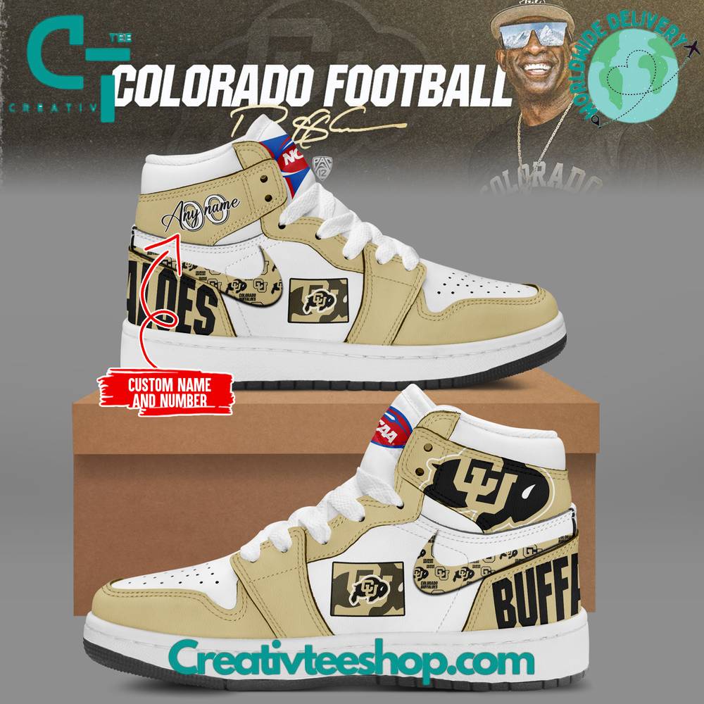 Ideafootwear Colorado Buffaloes AJ1 High Sneakers Shoes For Men And Women 3