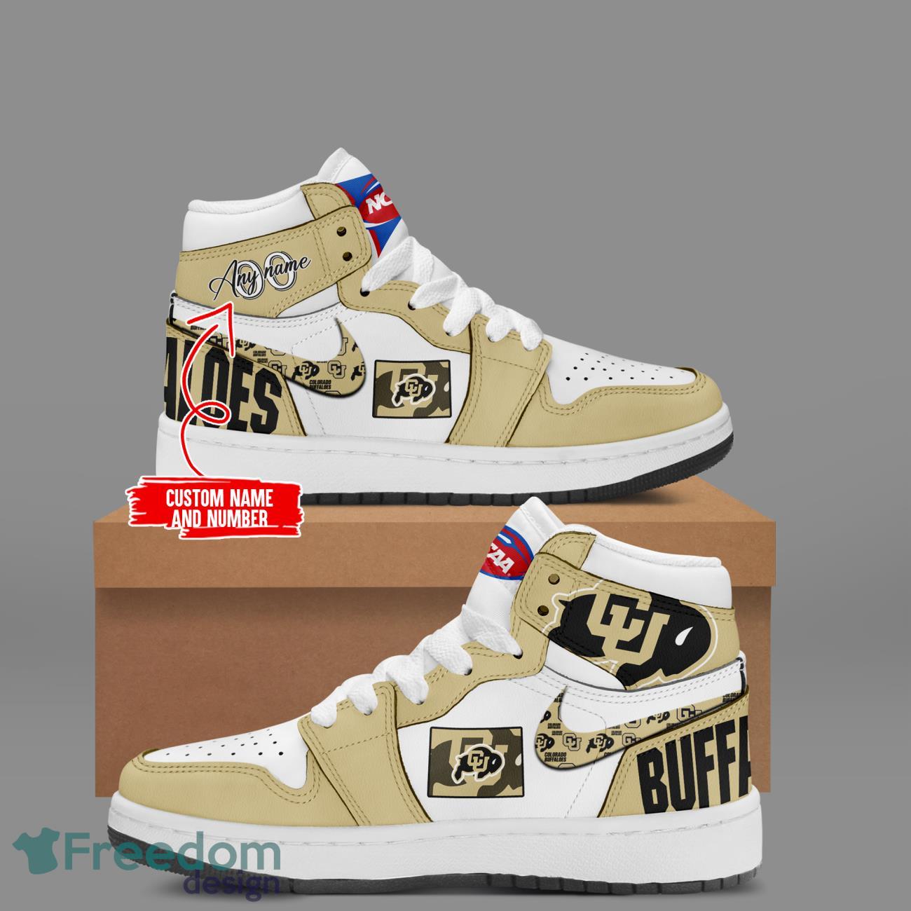 Ideafootwear Colorado Buffaloes AJ1 High Sneakers Shoes For Men And Women 1
