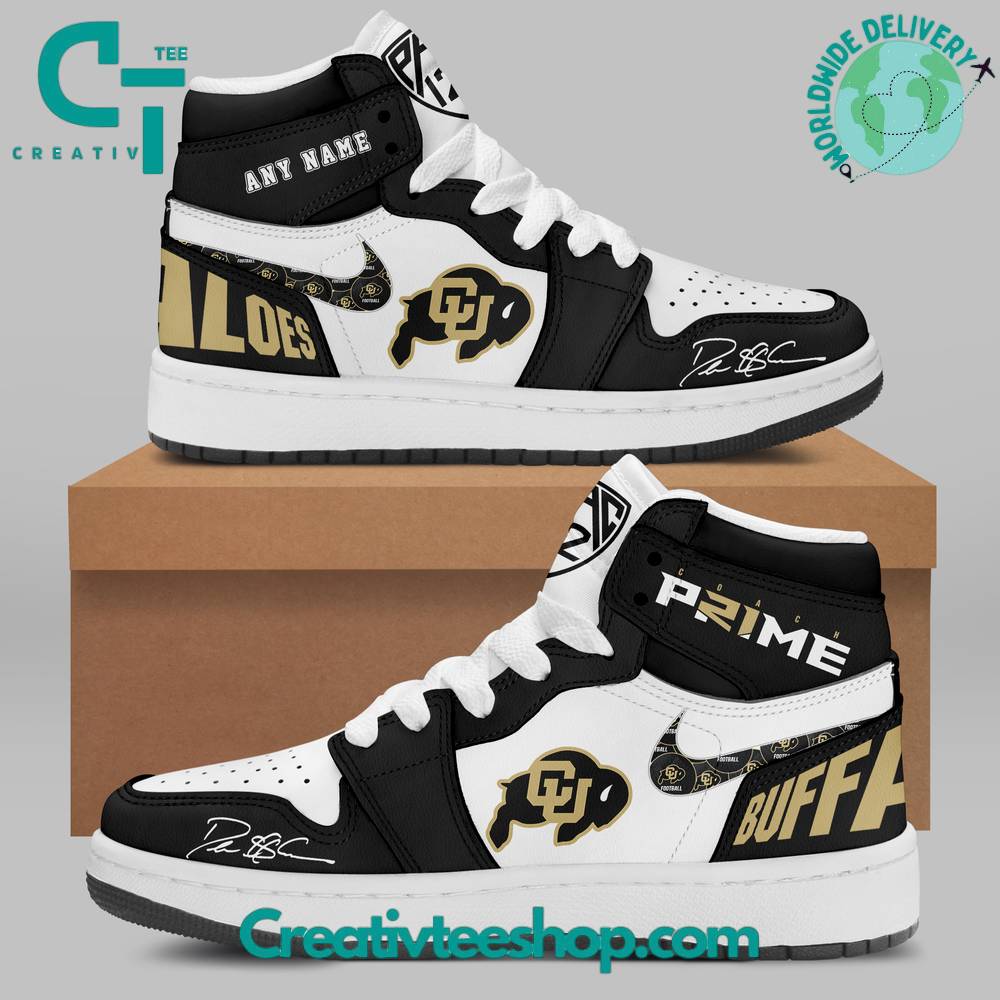 Ideafootwear Colorado Buffaloes AJ1 High Sneakers Shoes For Men And Women 4