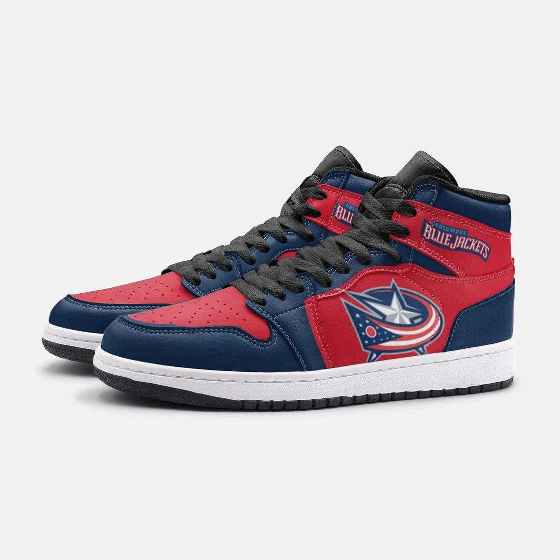 Ideafootwear Columbus Blue Jackets AJ1 High Sneakers Shoes For Men And Women 4