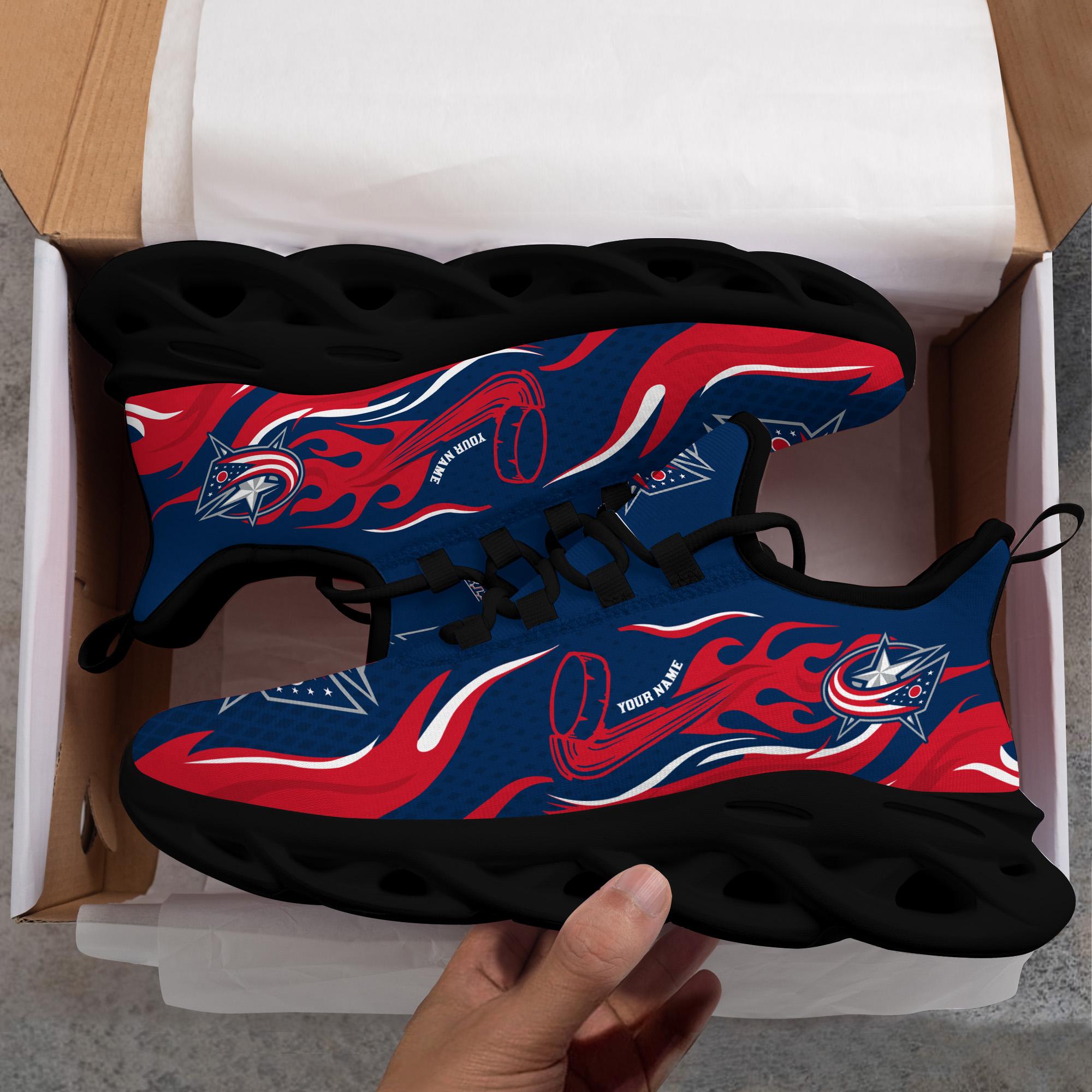 Ideafootwear Columbus Blue Jackets Max Soul Shoes Sneakers For Men And Women 3